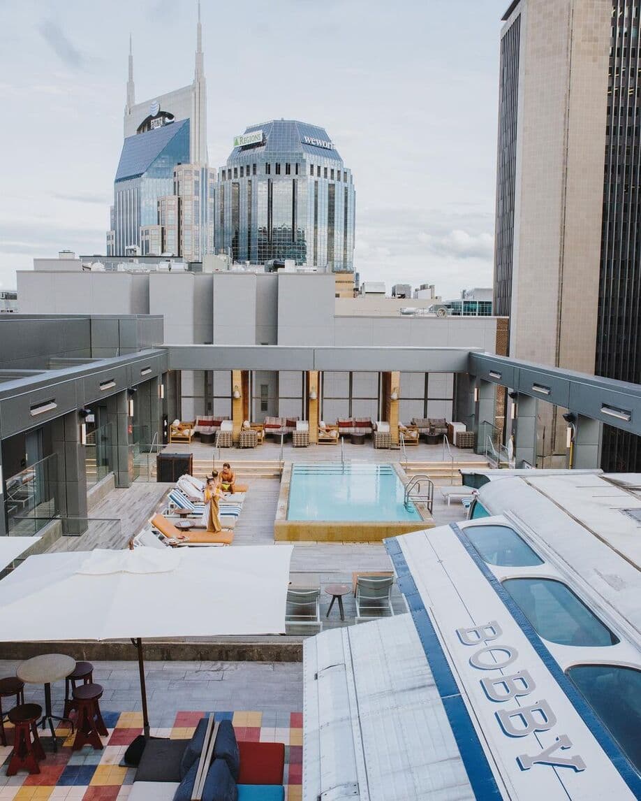 Bobby Hotel's rooftop