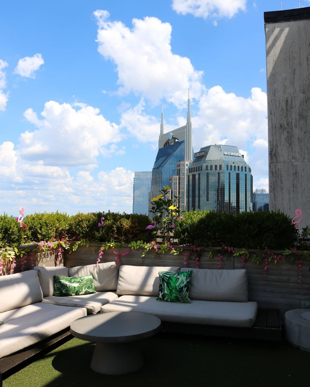 The view from the Ellington restaurant's outdoor patio