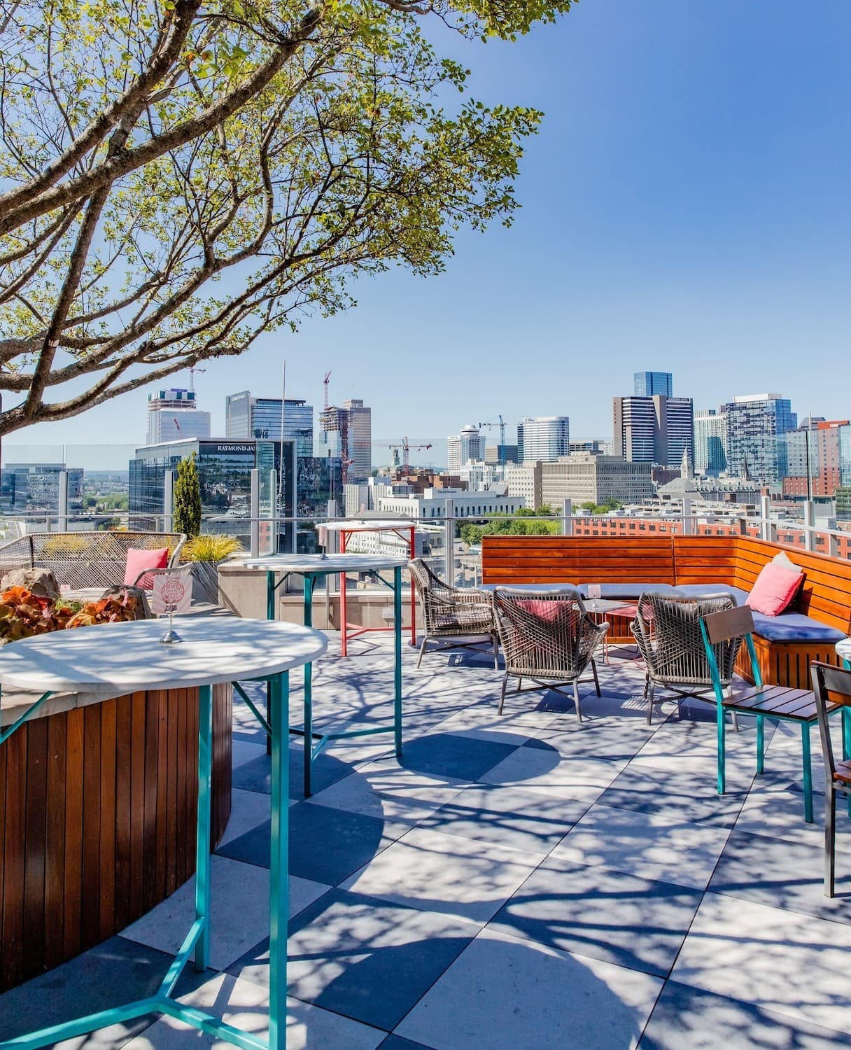 LA Jackson rooftop bar on a sunny day