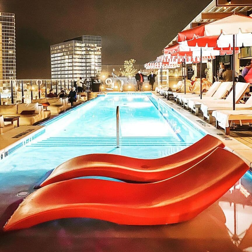 The pool at the Virgin Hotel