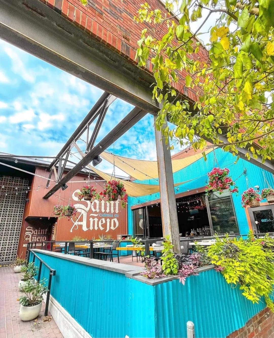 The beautiful patio at Saint Añejo