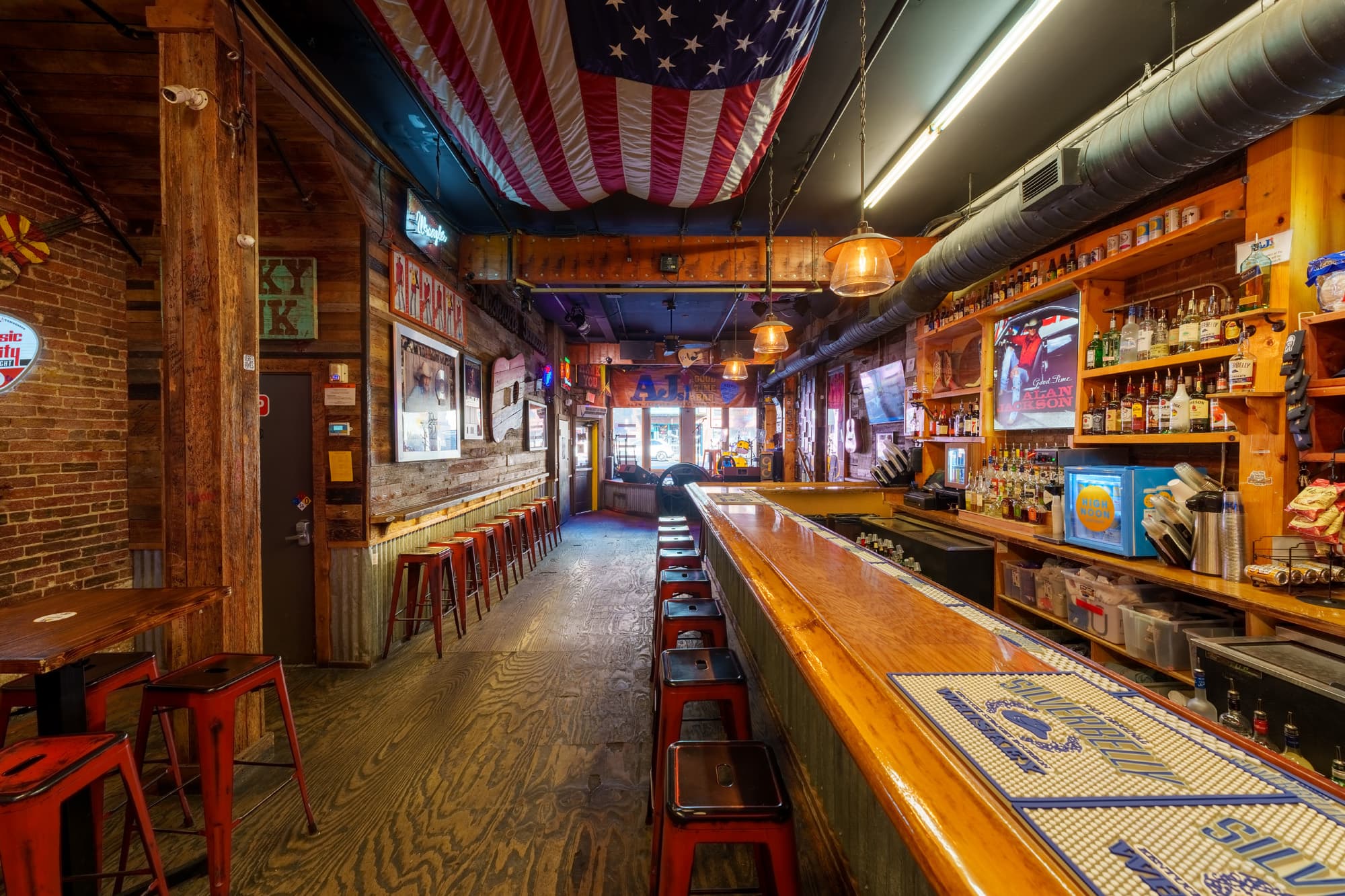 Inside AJ's bar
