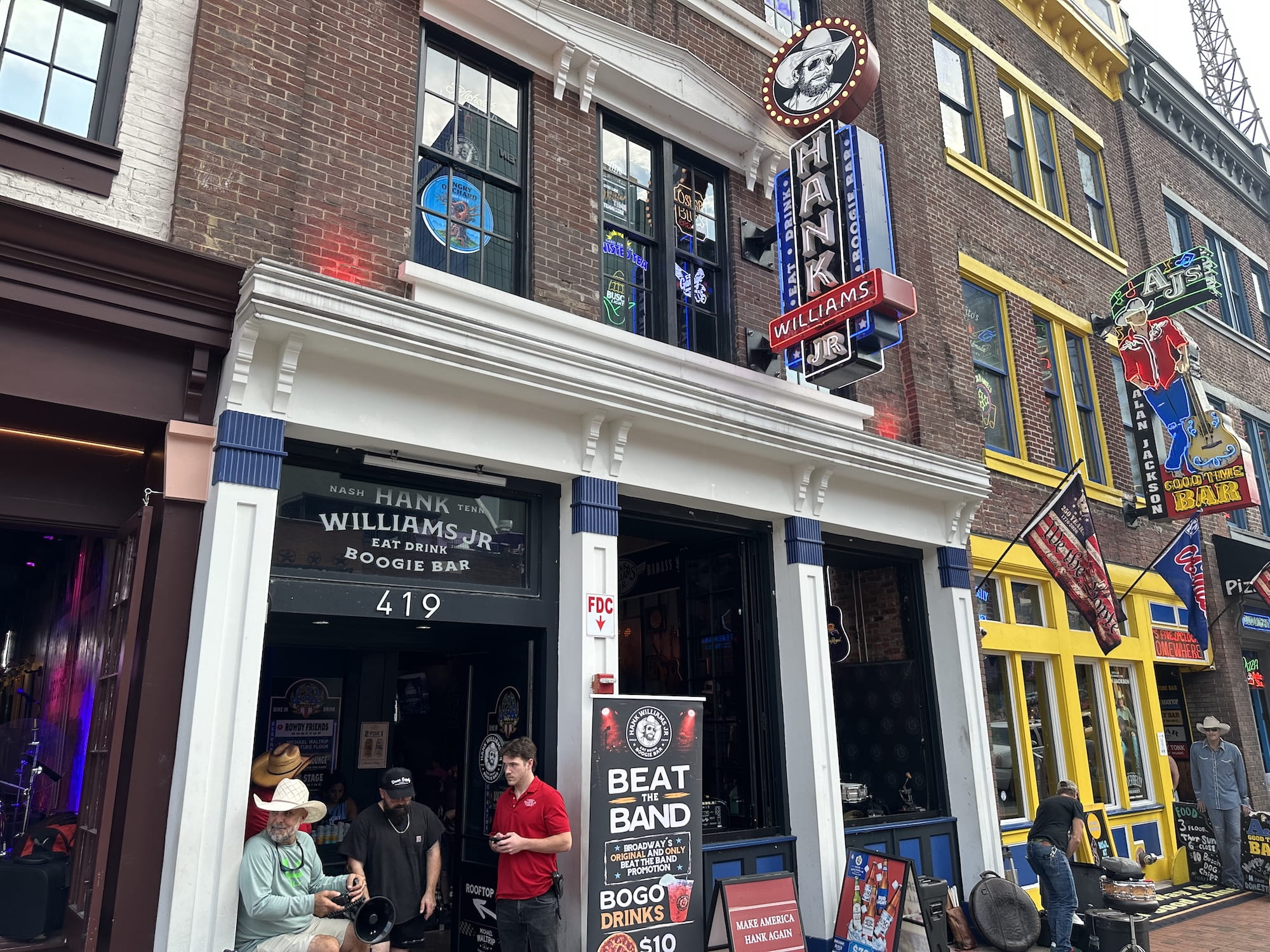 Outside Hank Williams bar