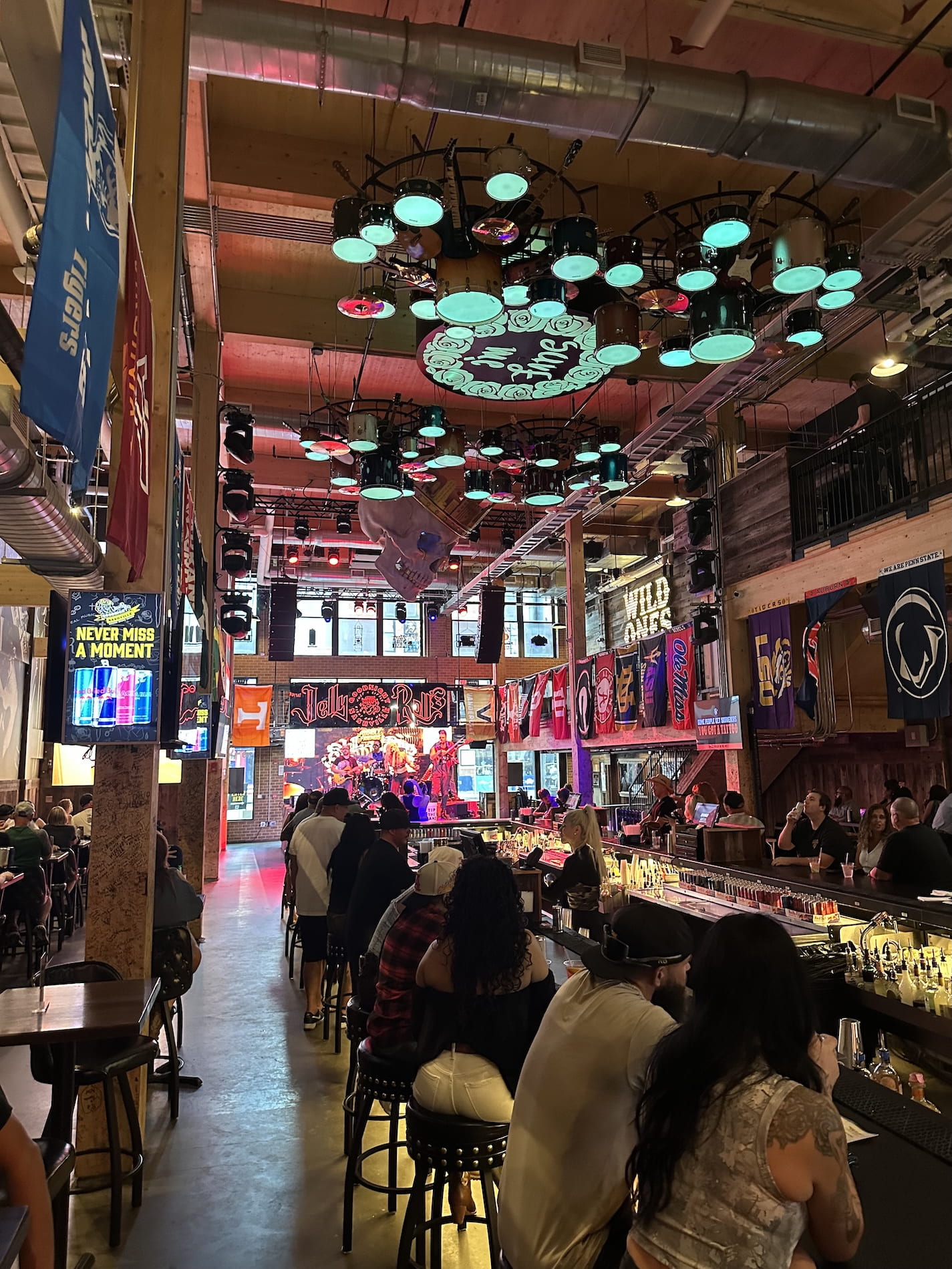 Inside Jelly Roll's bar