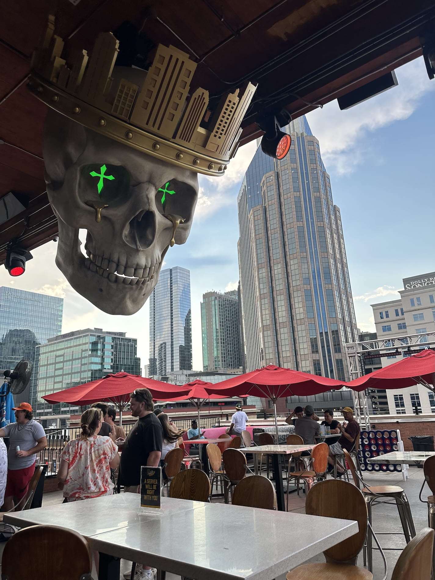 Jelly Roll's rooftop and the Batman Building