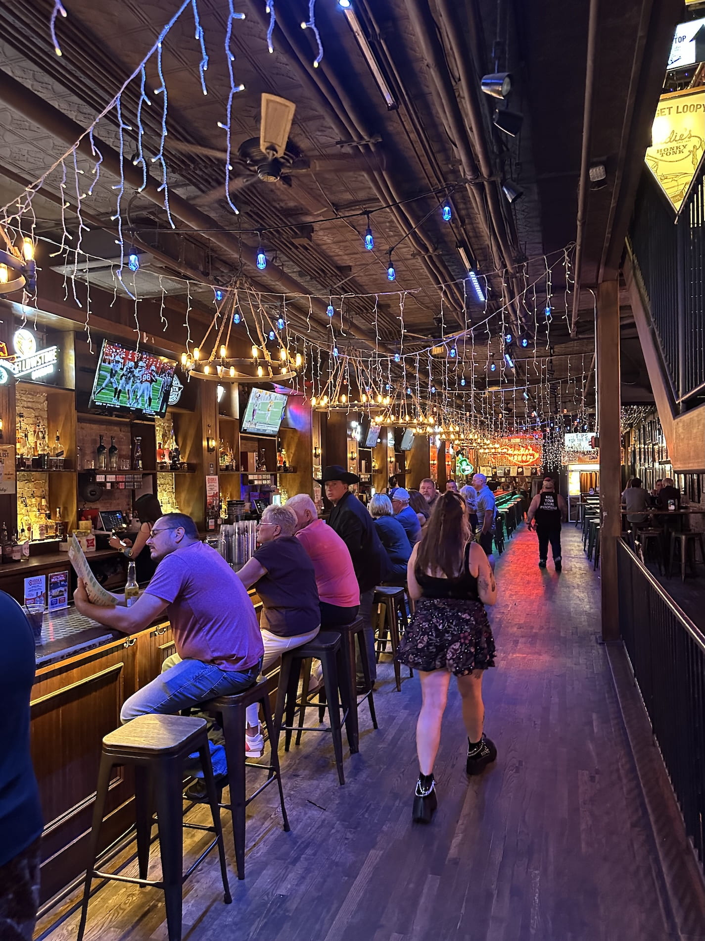 Nudie's famous long bar