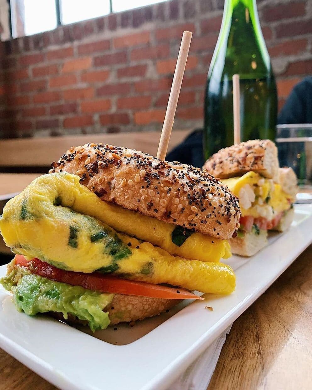 Frothy Monkey egg bagel