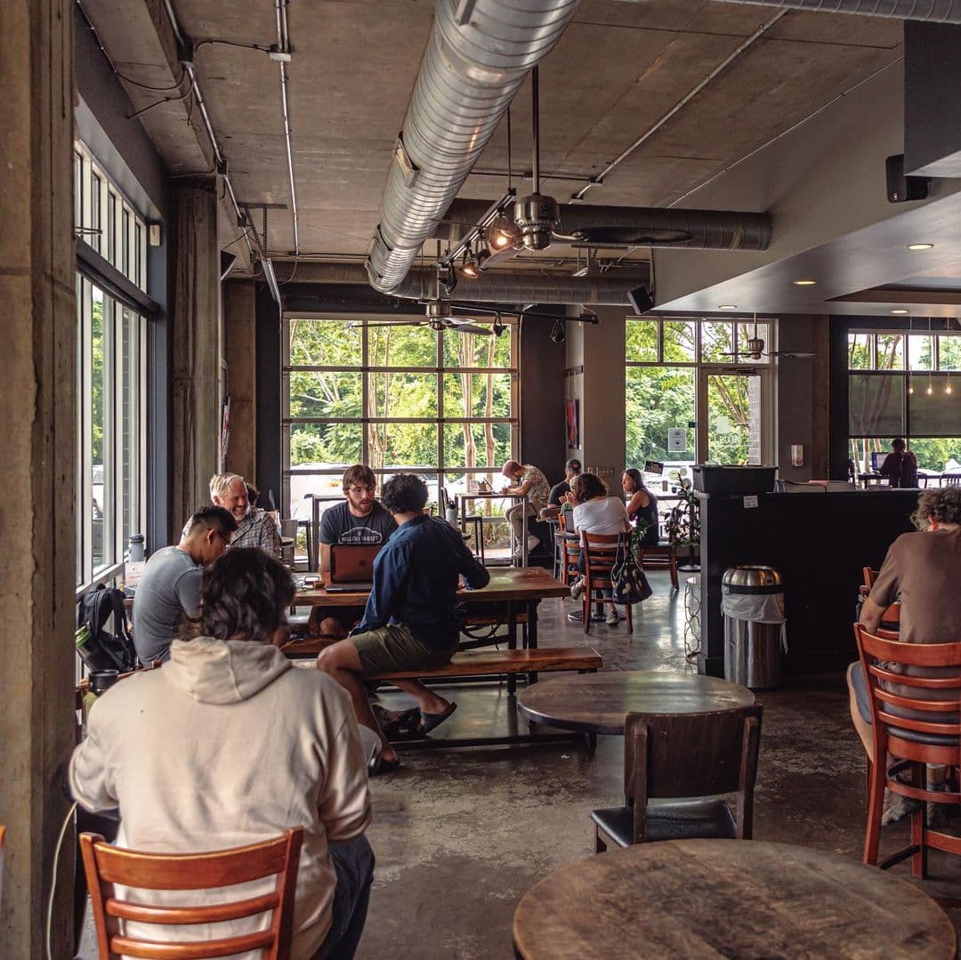 People inside Ugly Mugs