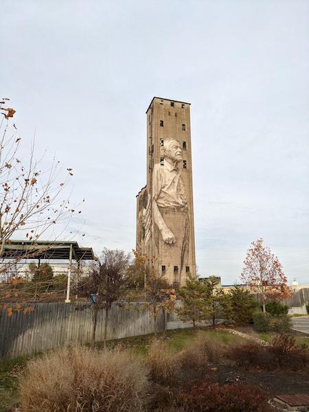 Lee Estes Silo mural in the Nations
