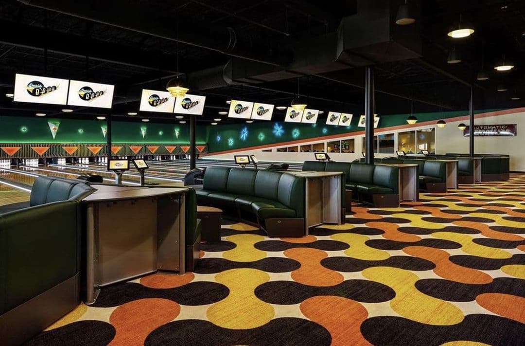 Retro bowling lanes