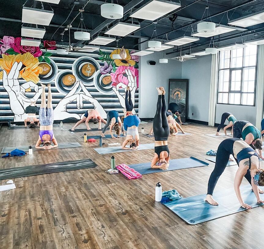 Bend and Zen people doing yoga