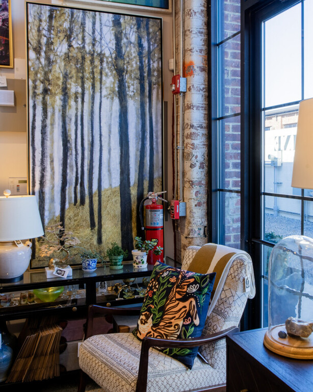 Daphne corner chair and painting