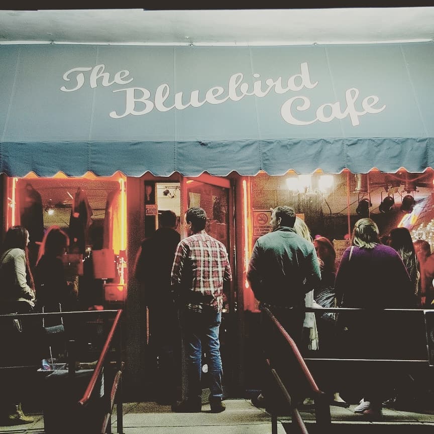 The entryway to the Bluebird Cafe