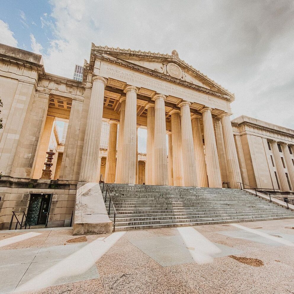 The beautiful exterior of War Memorial Auditorium