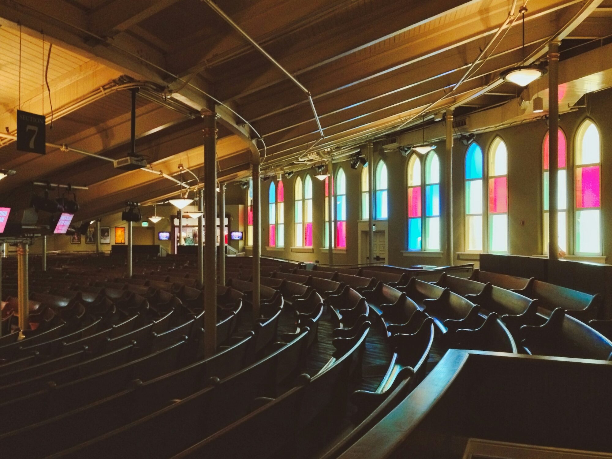 The Ryman stained glass windows
