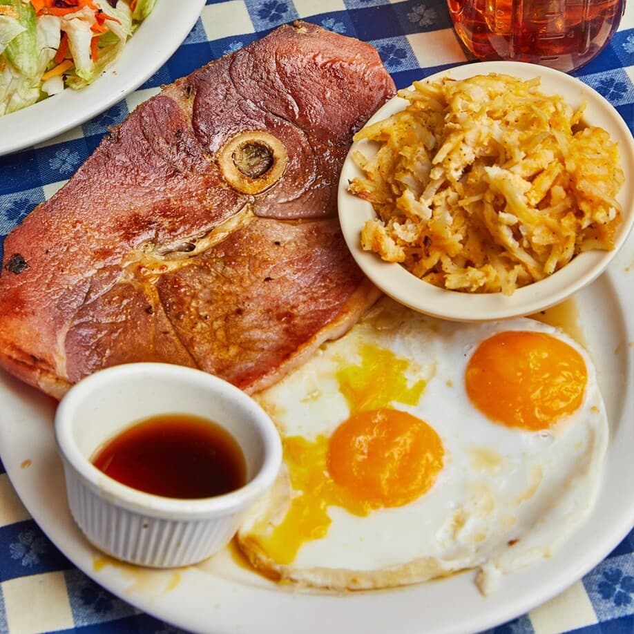 Eggs and ham for breakfast