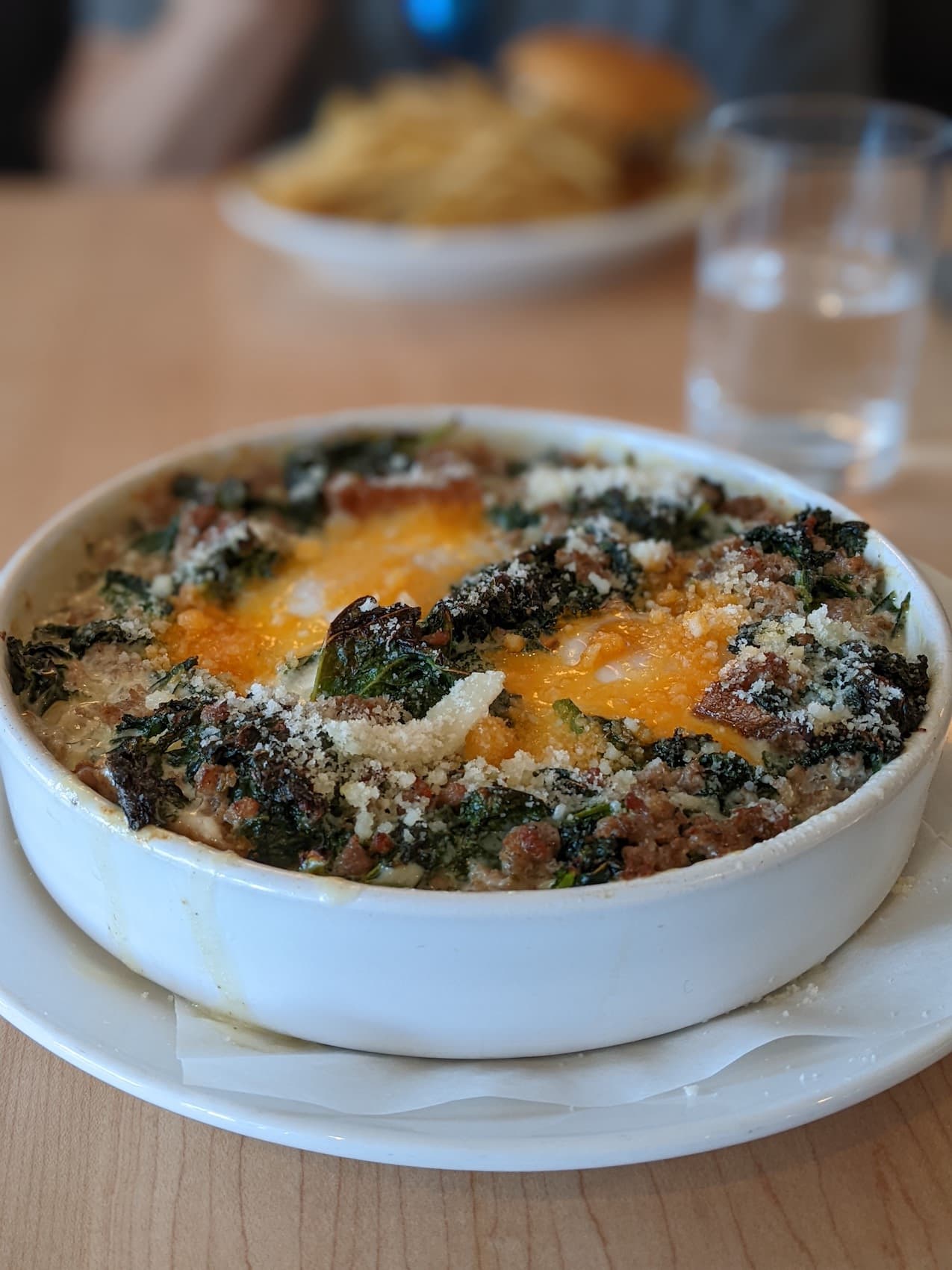 Baked eggs dish from Roze Pony