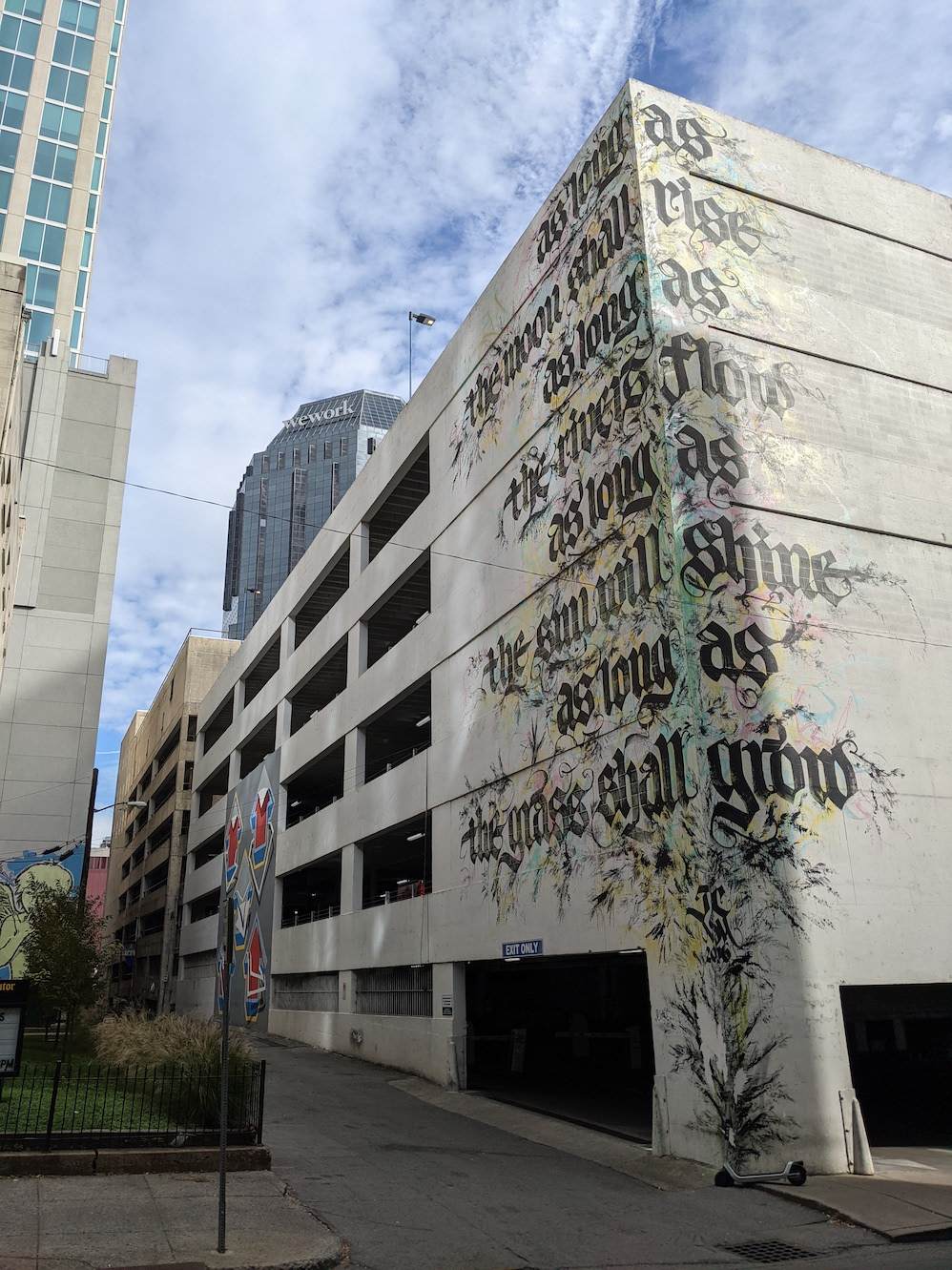"As Long As" mural alleyway