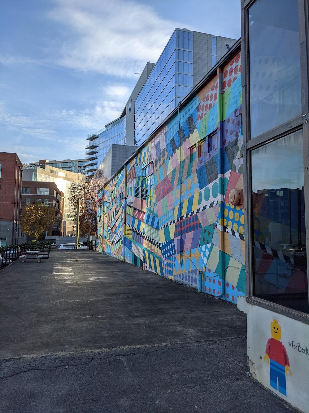 Giant colorful wall in the Gulch