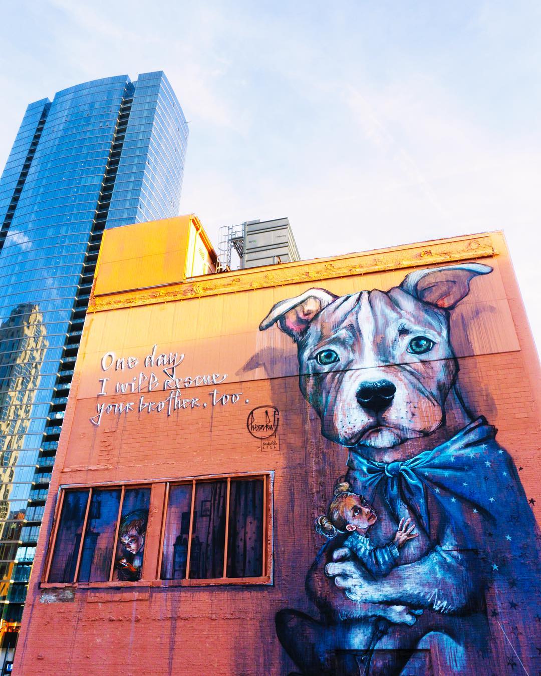 Animal rescue mural in downtwon Nashville