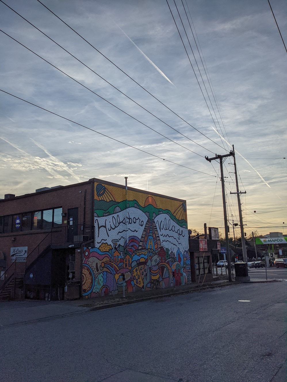 Hillsboro Village mural and street