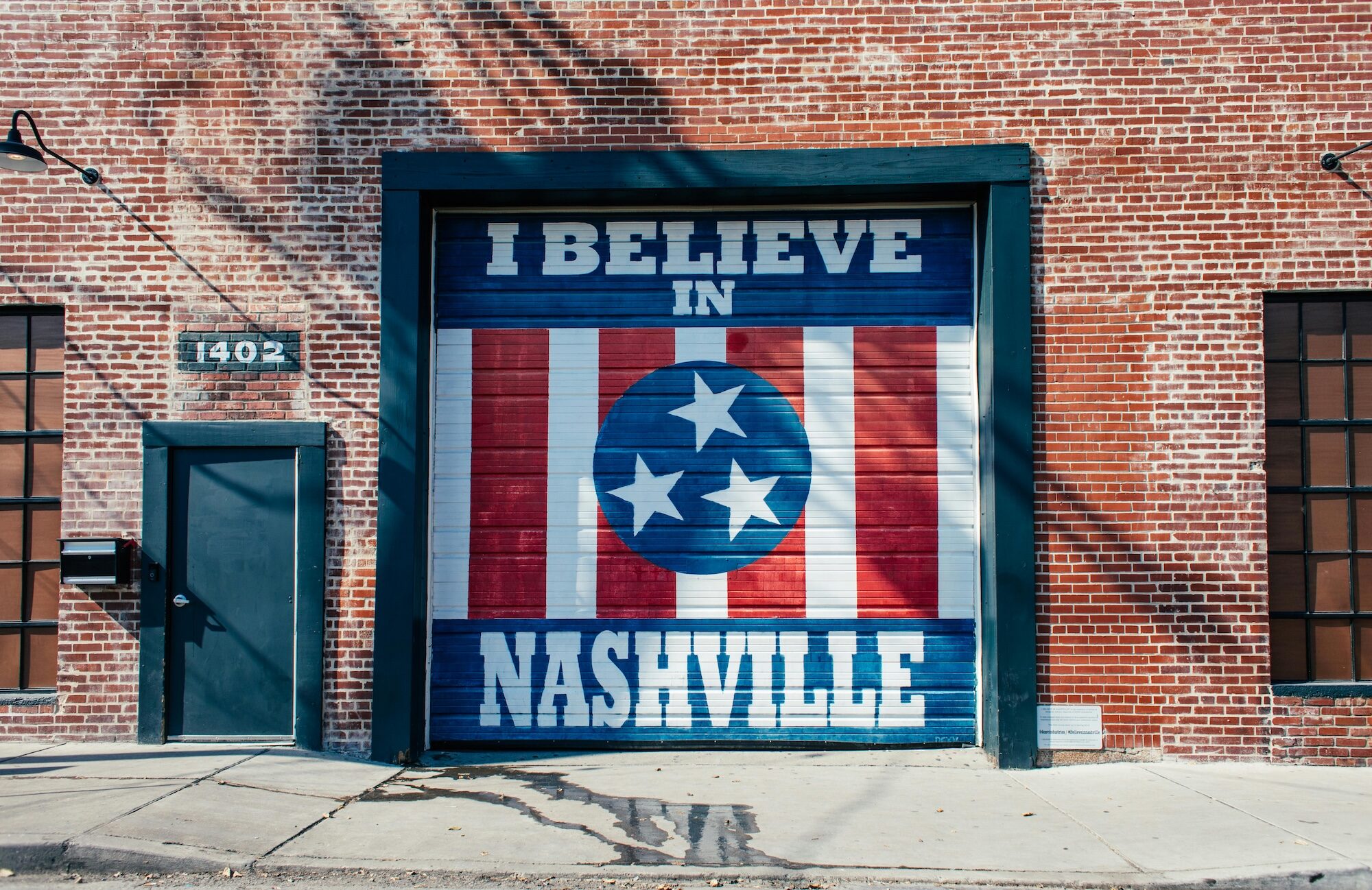 Famous "I Believe in Nashville" mural in 12 South alleyway