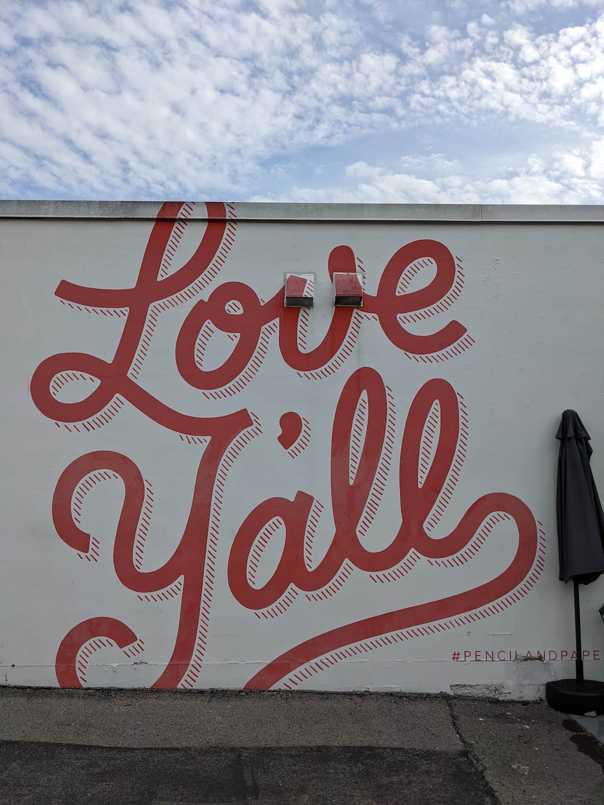 Love Y'all mural closeup