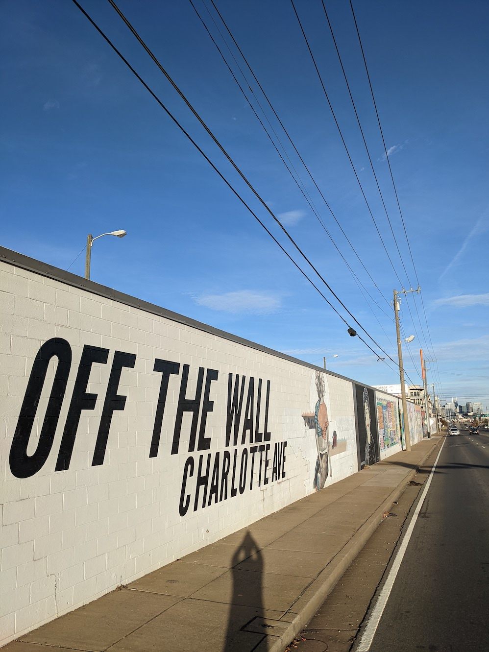 "Off The Wall" very long mural on Charlotte Ave.
