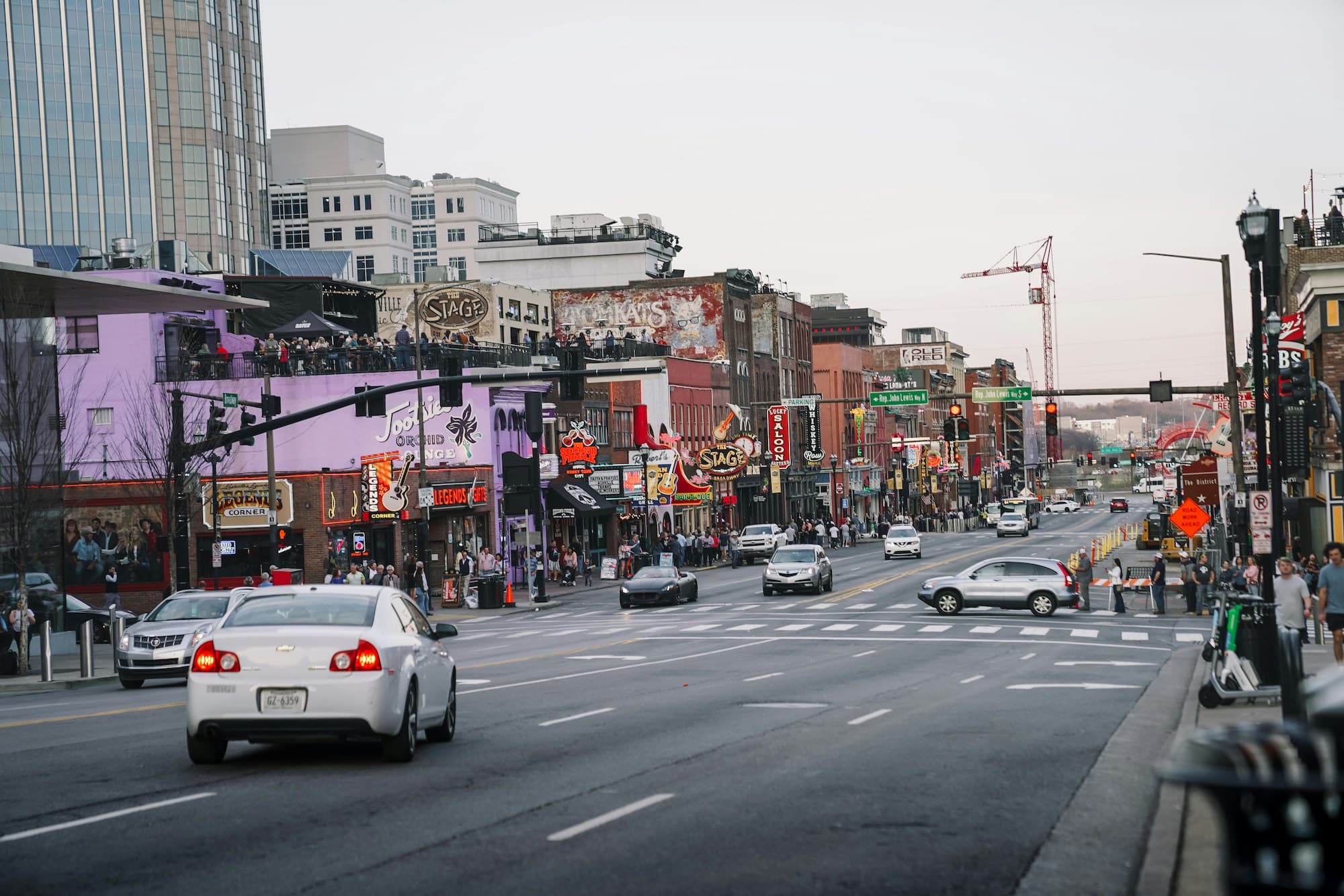 Broadway street in Nashville