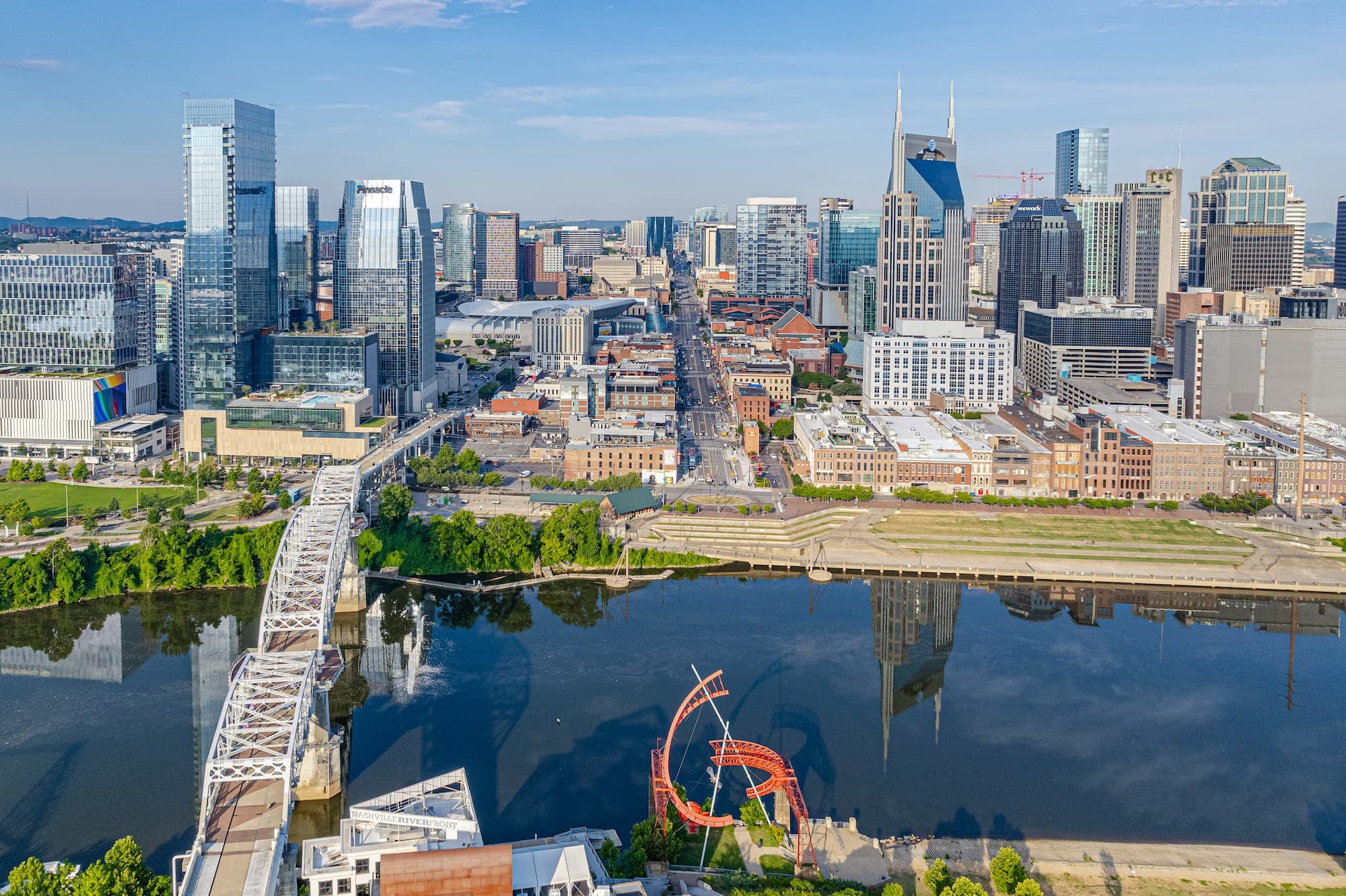 Downtown Nashville on a sunny day