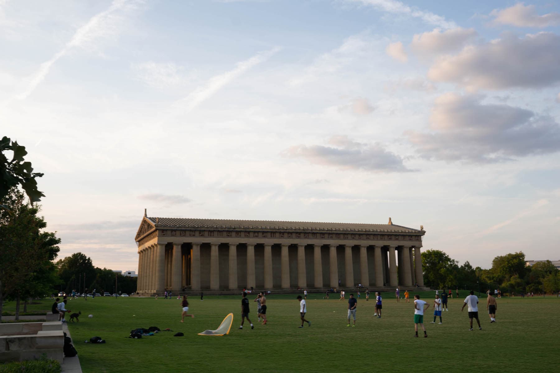 Centennial Park lawn Parthenon in the distance