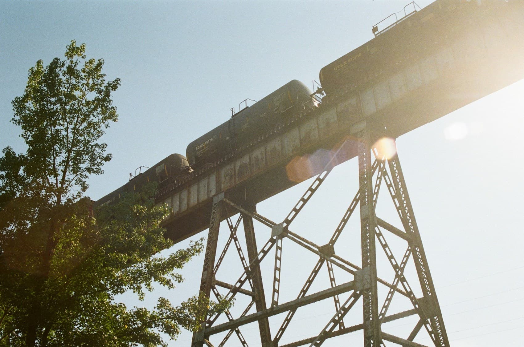 The train bridge at Shelby Park