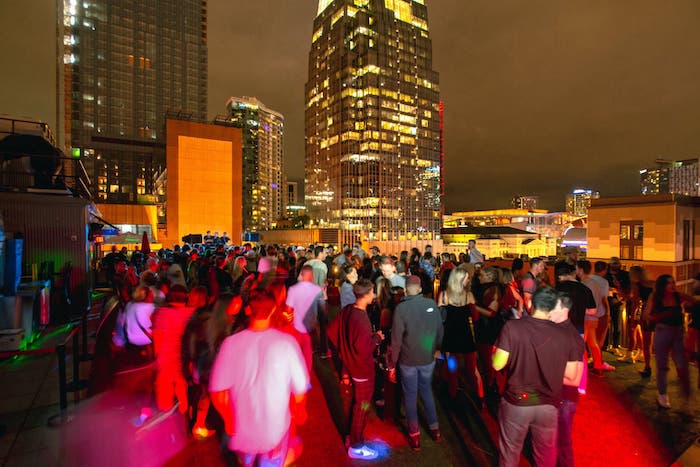 Nashville Underground's crowded rooftop