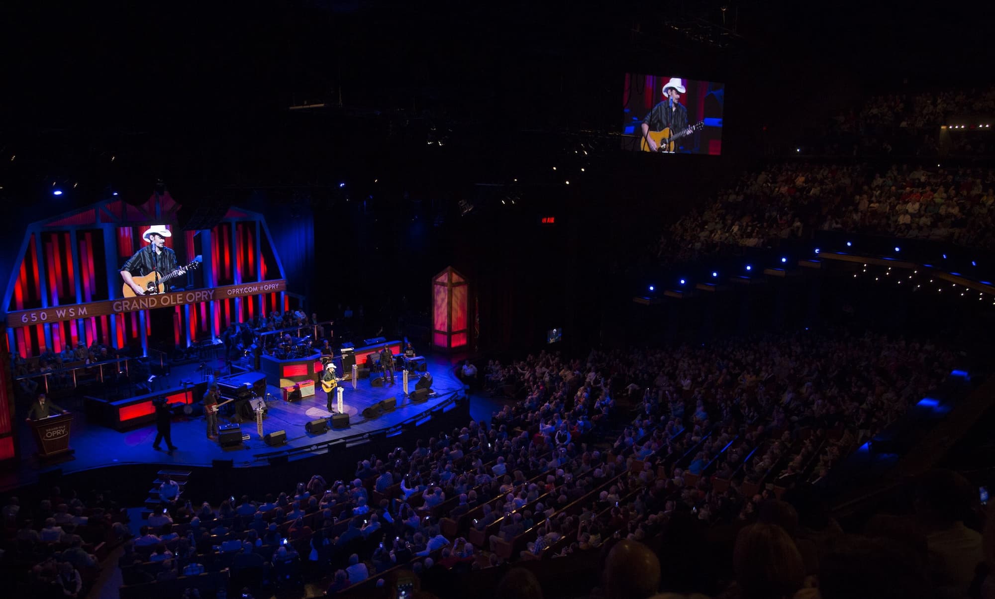 The Grand Ole Opry live from beside the stage