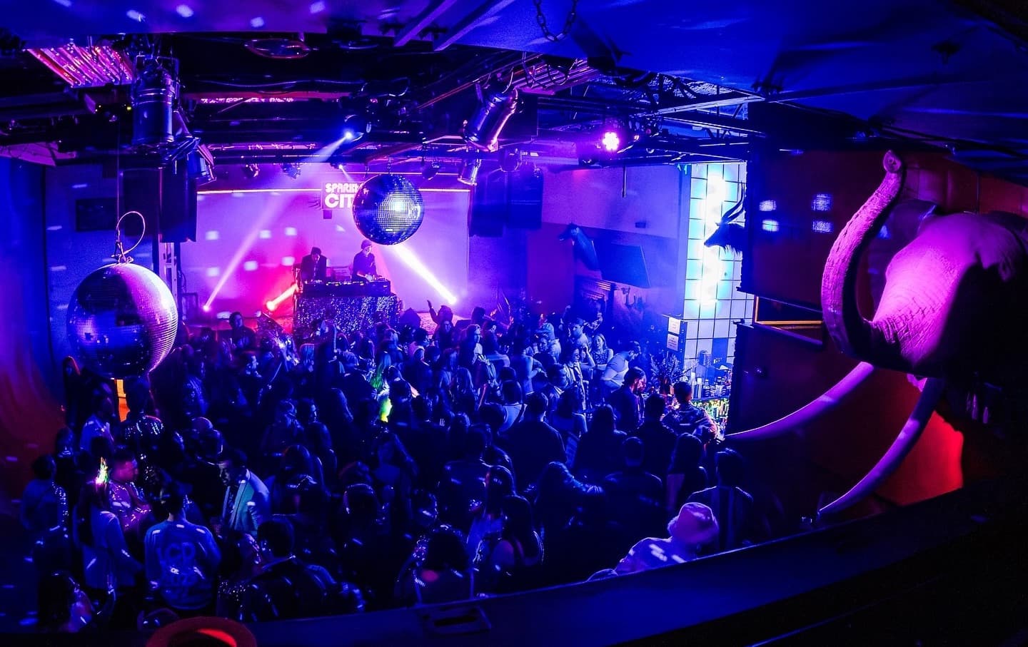 A packed DJ set at The Blue Room