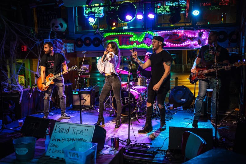Band playing at Tin Roof Broadway