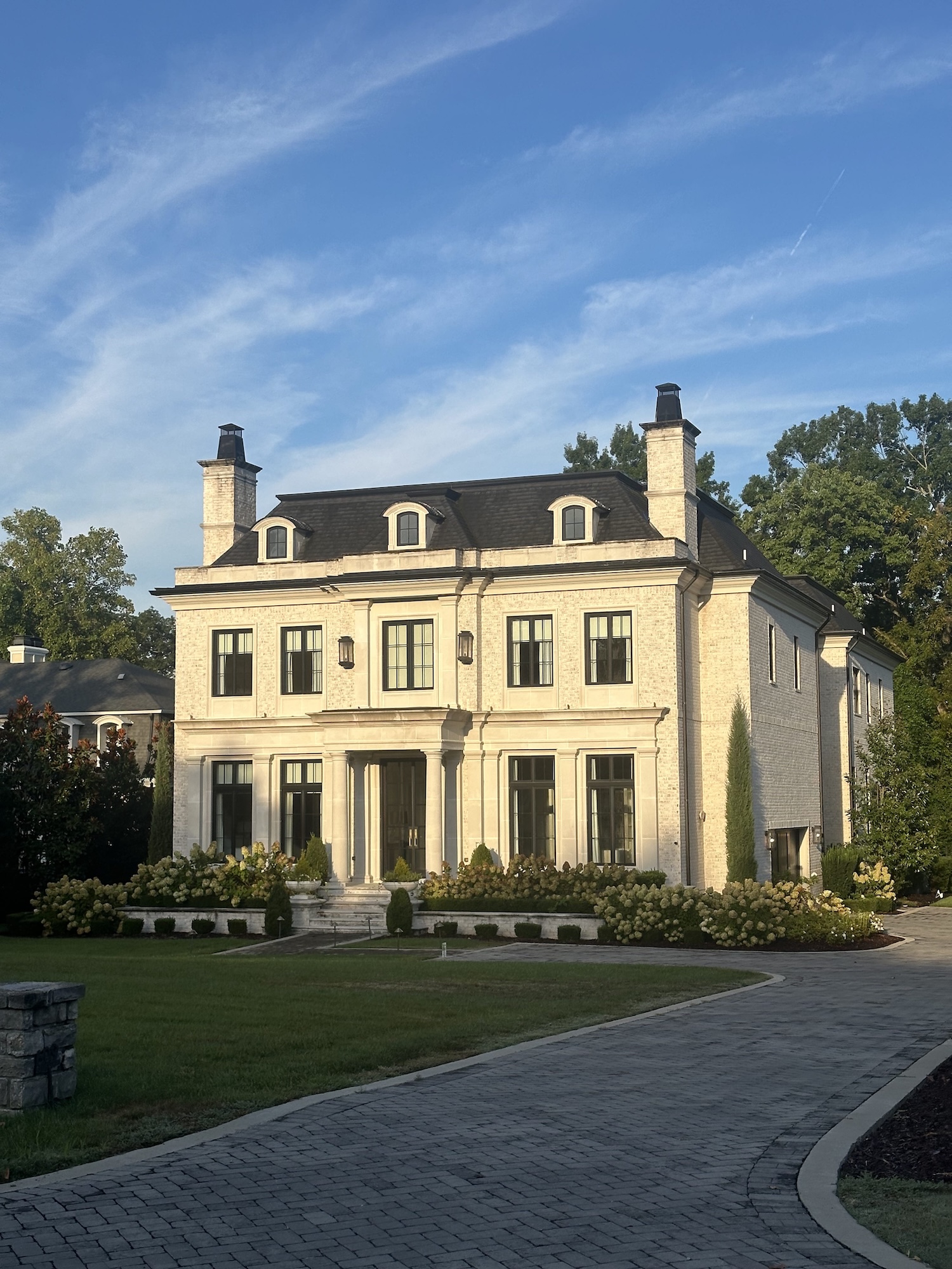 French looking white houses