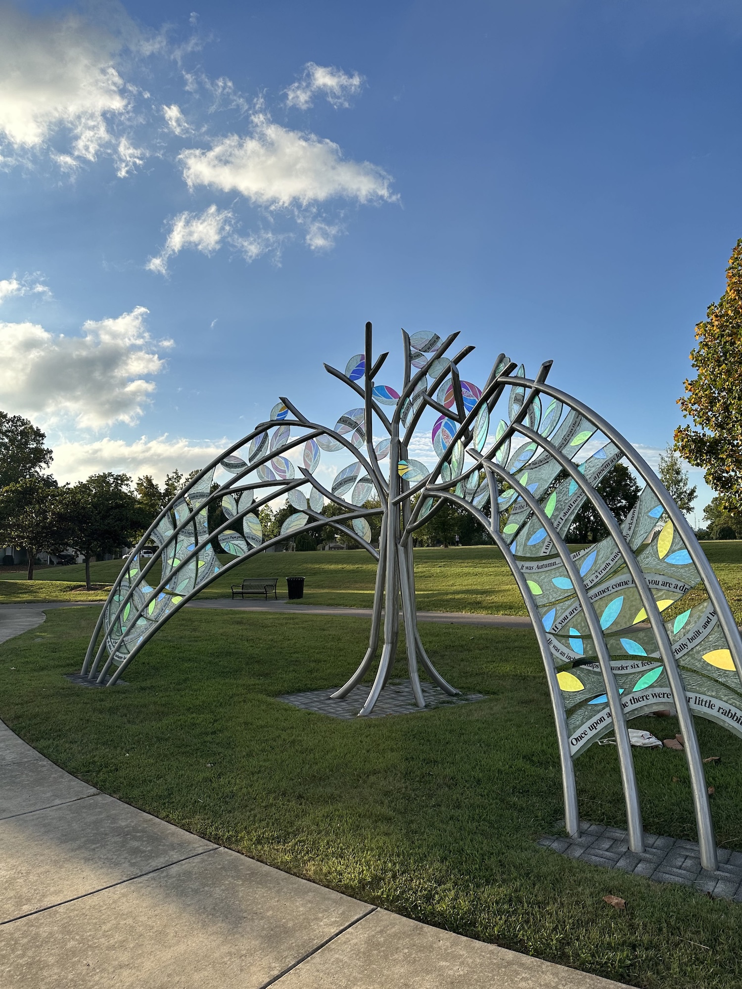 Sculpture at Bellevue Public Library