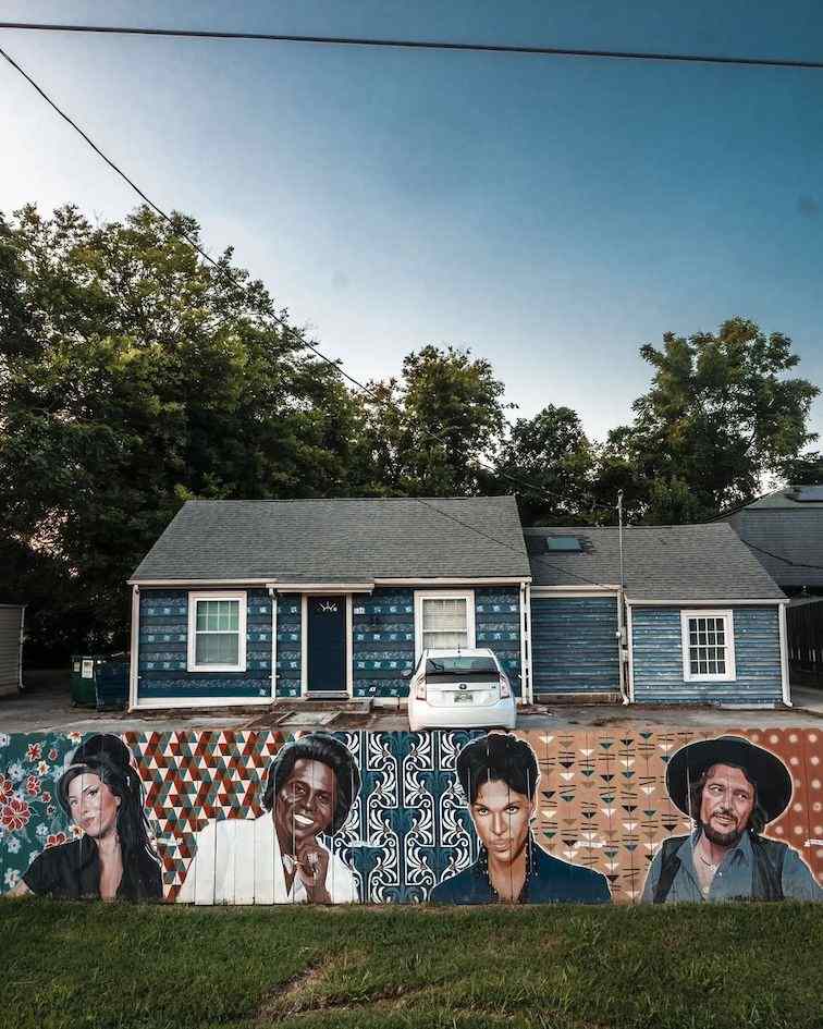 Berry Hill house and Prince mural