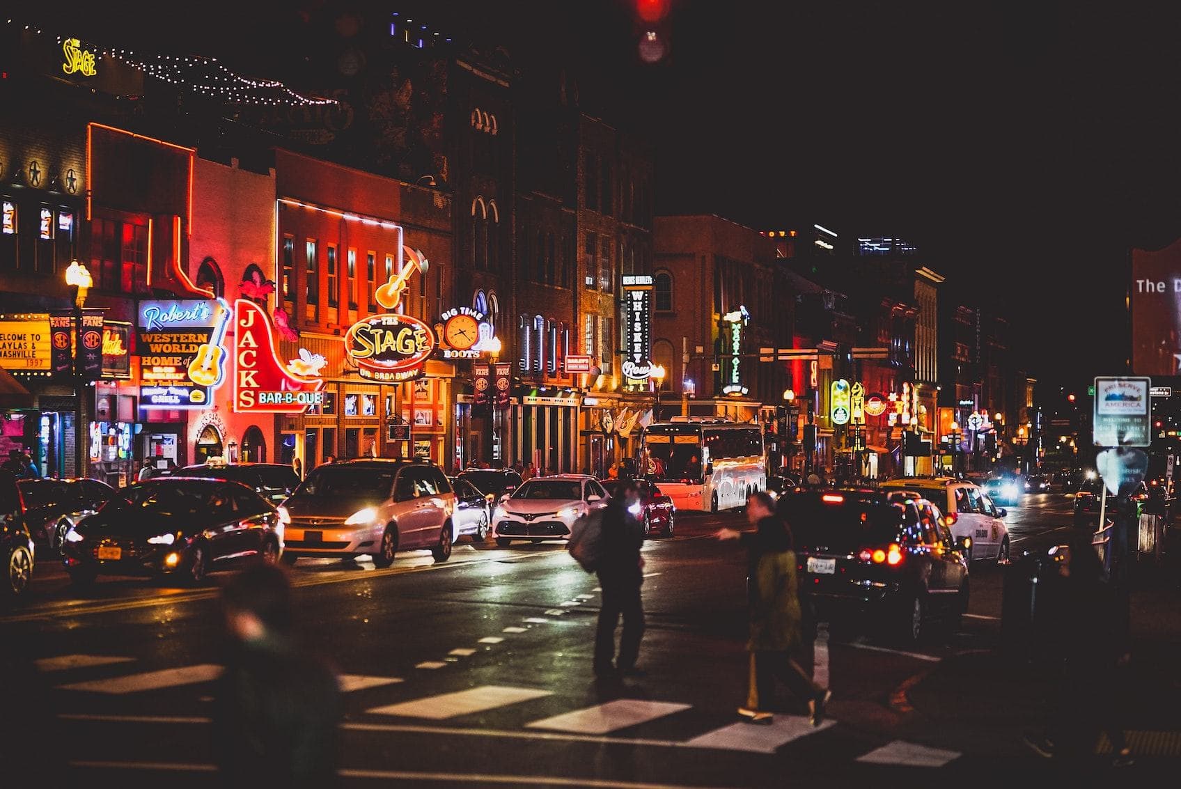Broadway at night