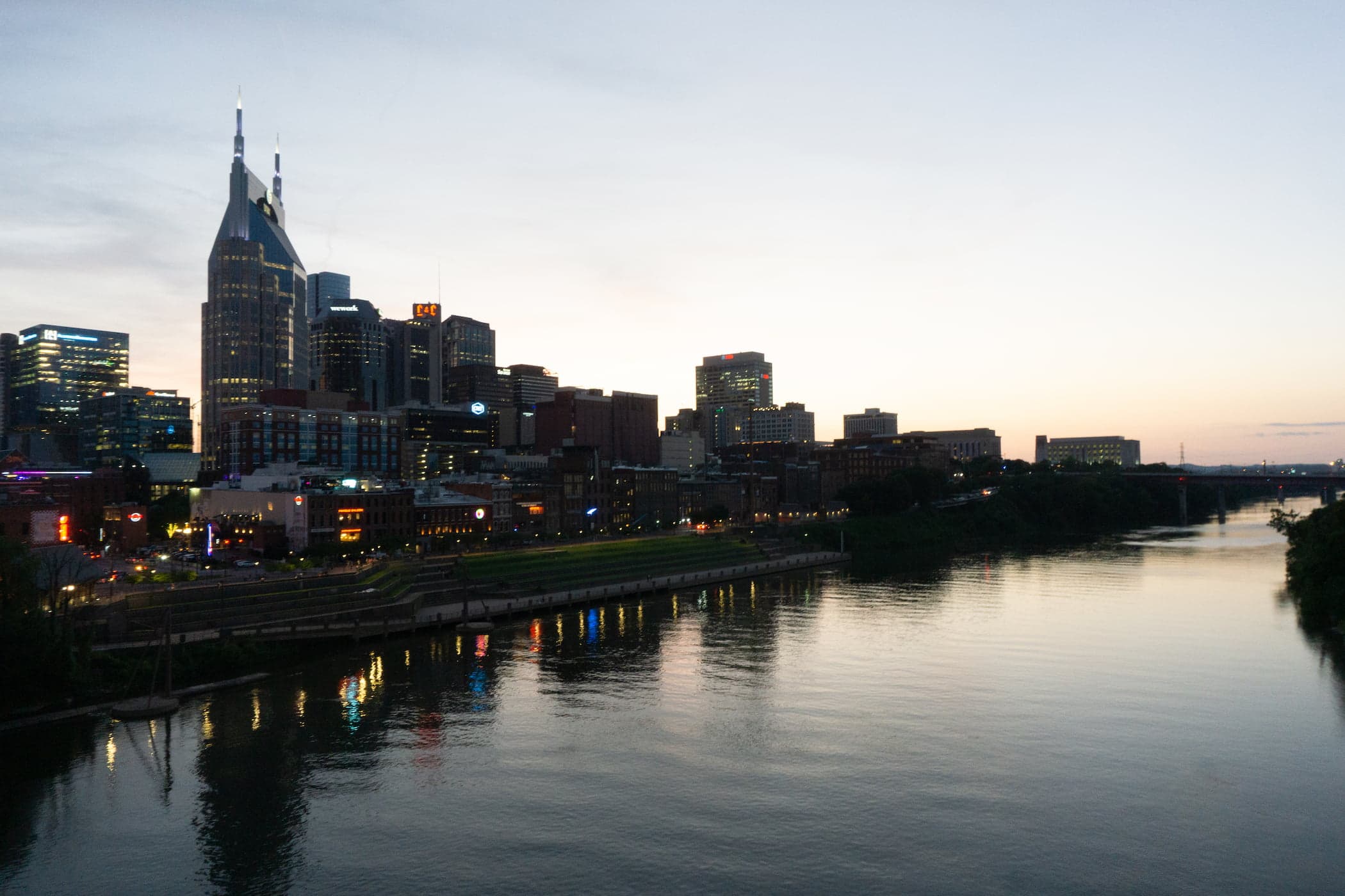 Cumberland River and downtown Nashville