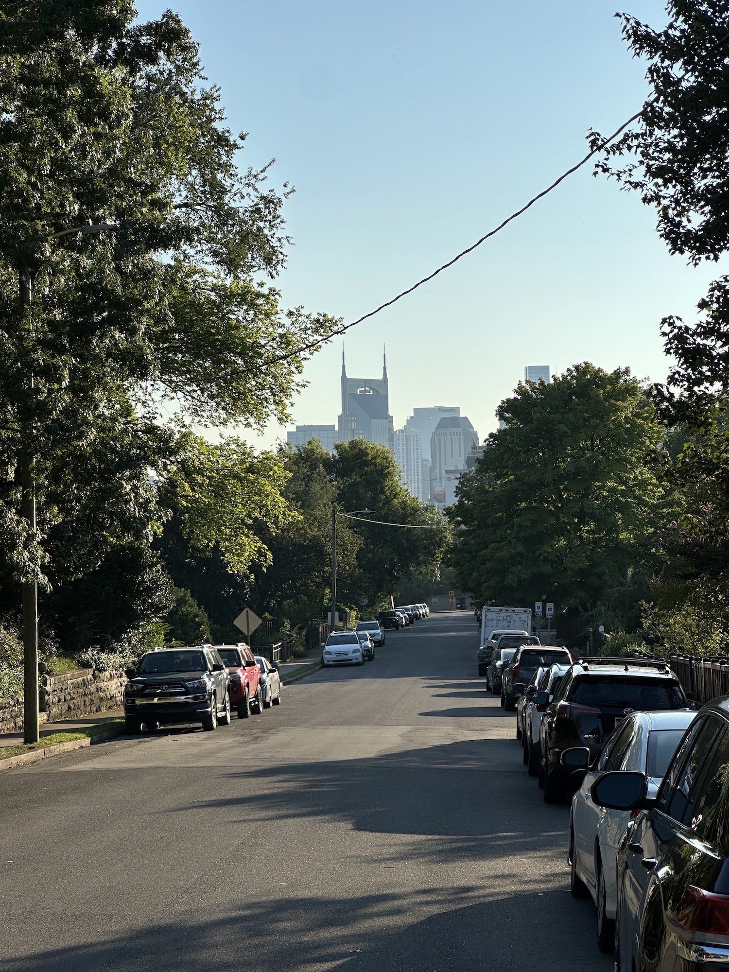 The Batman Building from the streets of East Nashville