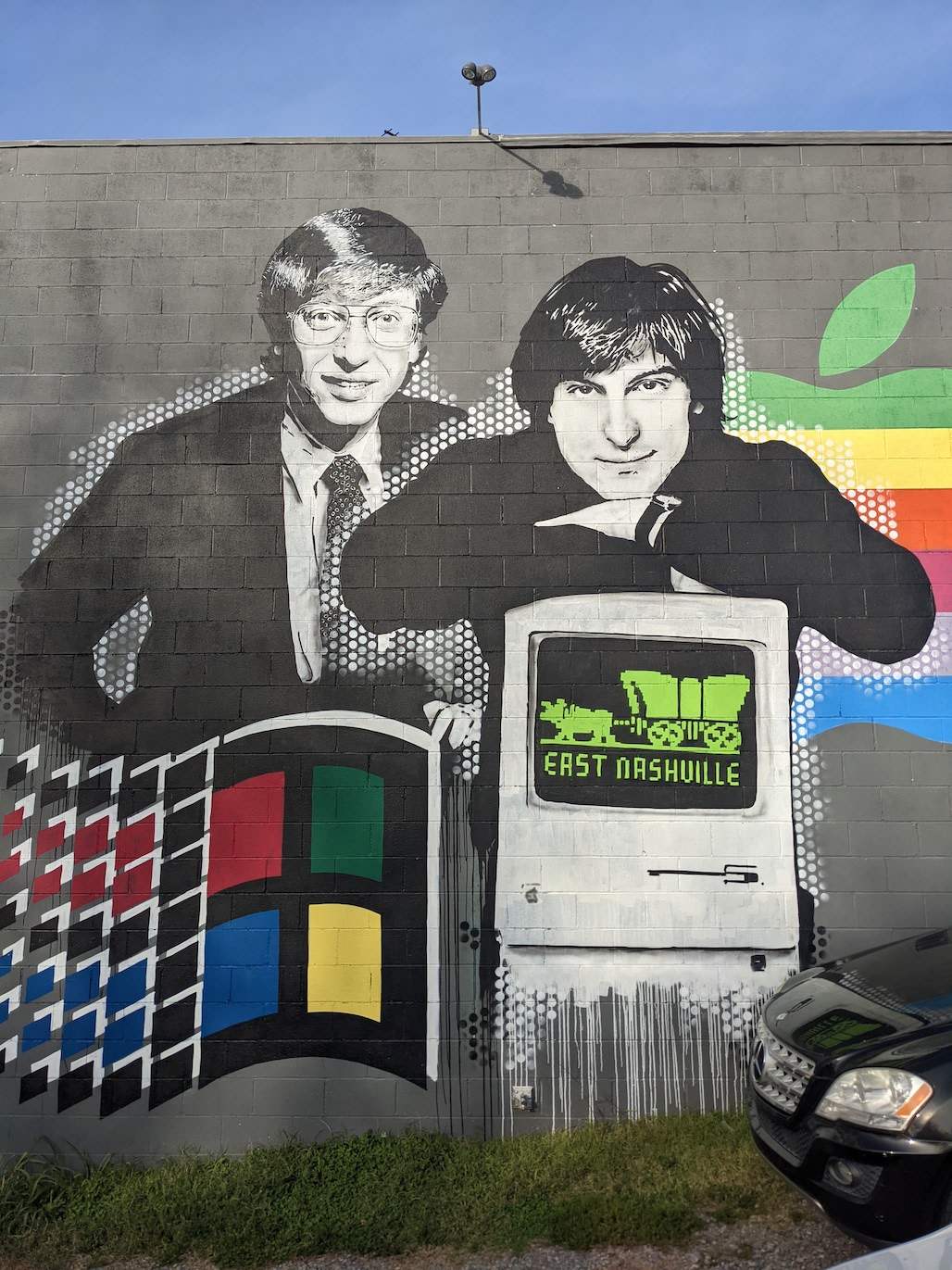 Steve Jobs Bill Gates Mural