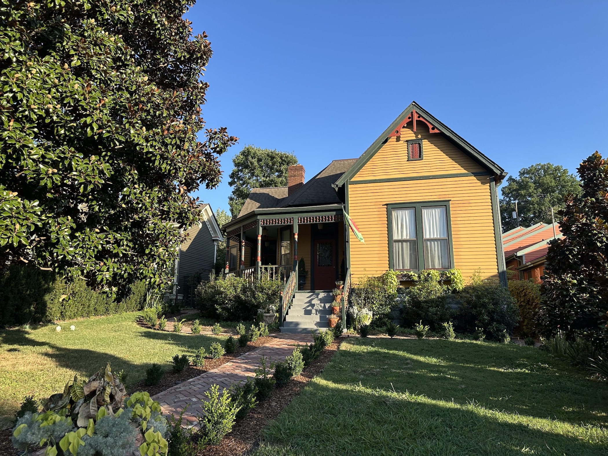 An old yellow home