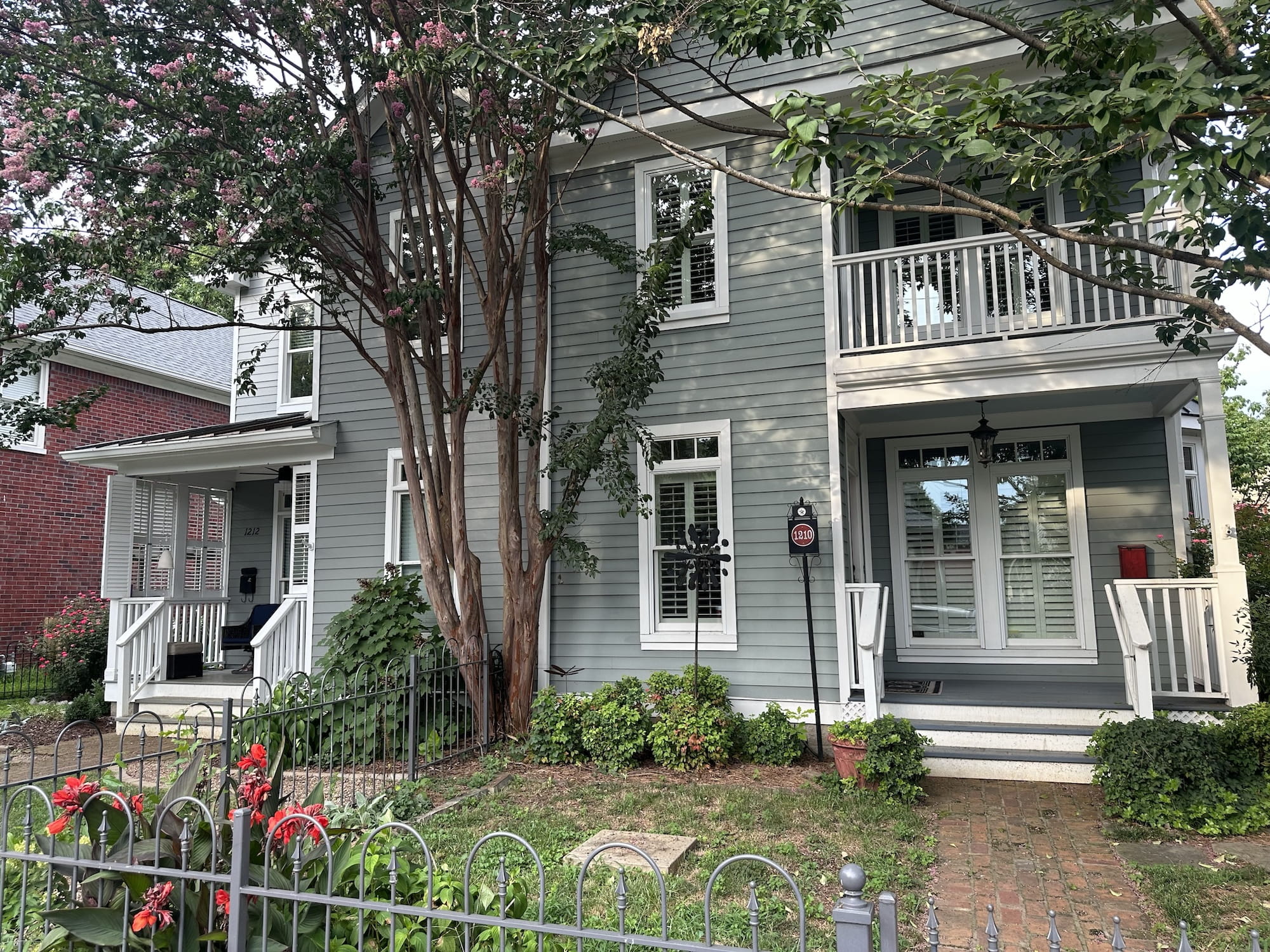 A beautiful duplex with plants