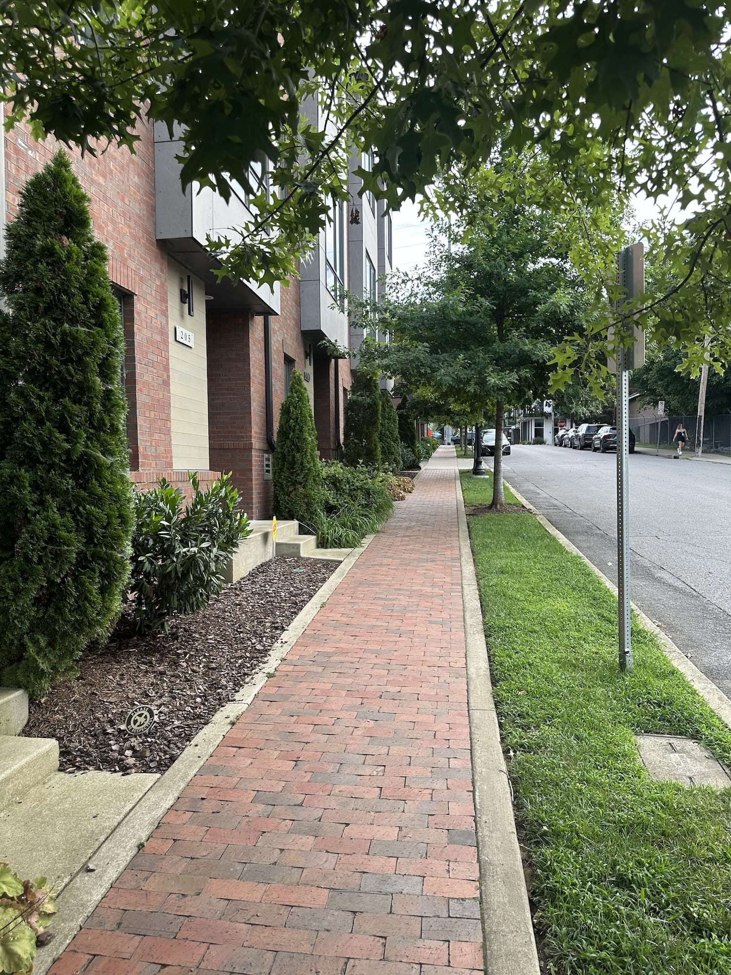 Brick sidewalks in Germantown Nashville