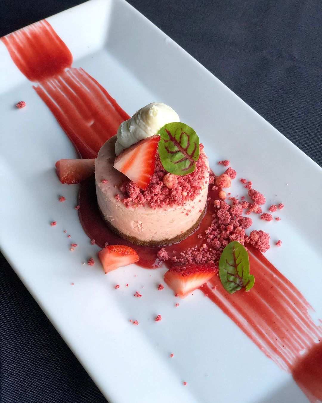 The amazing strawberry cheesecake at etc.