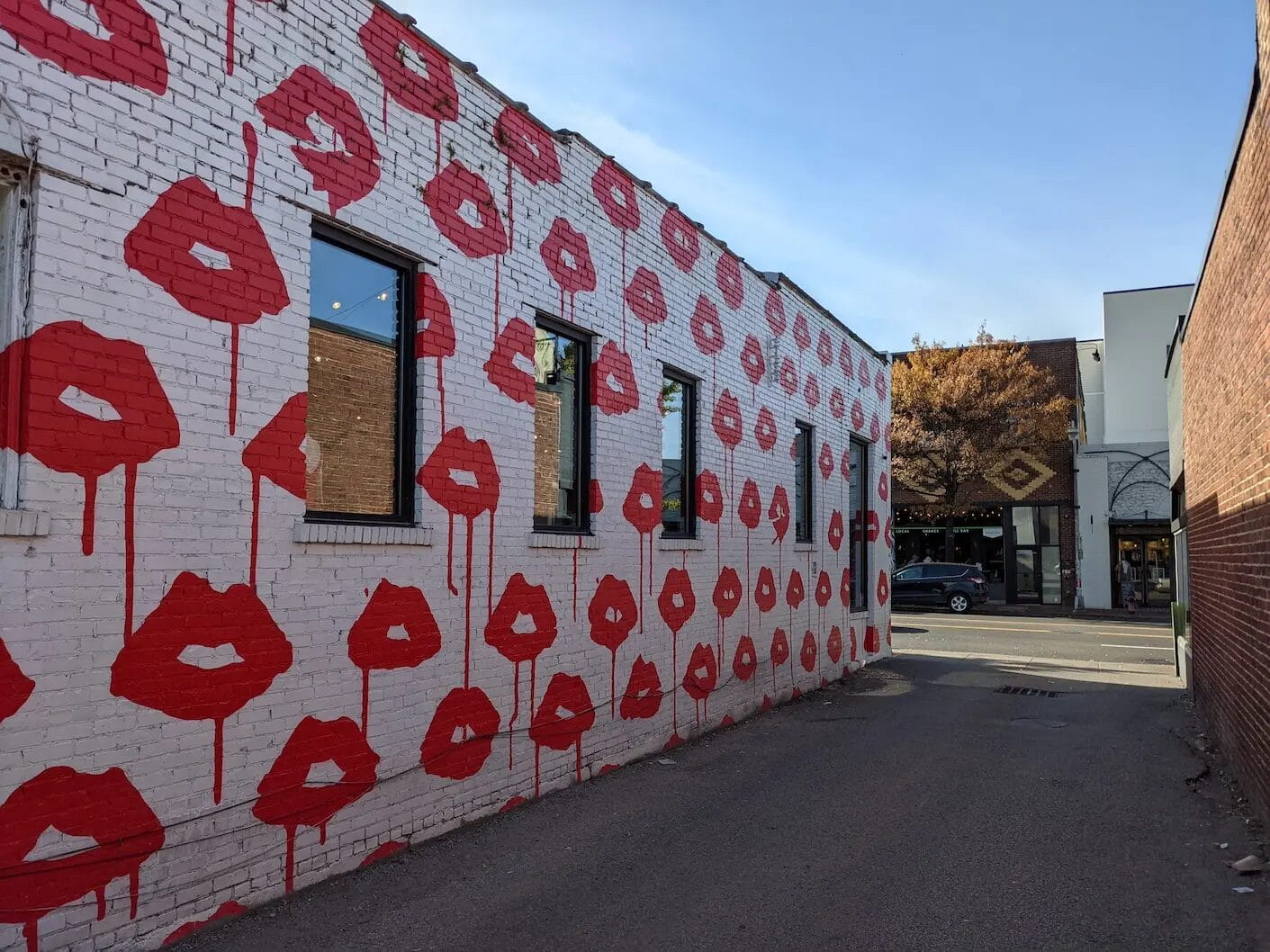 THe Drippy Lips mural in Hillsboro Village
