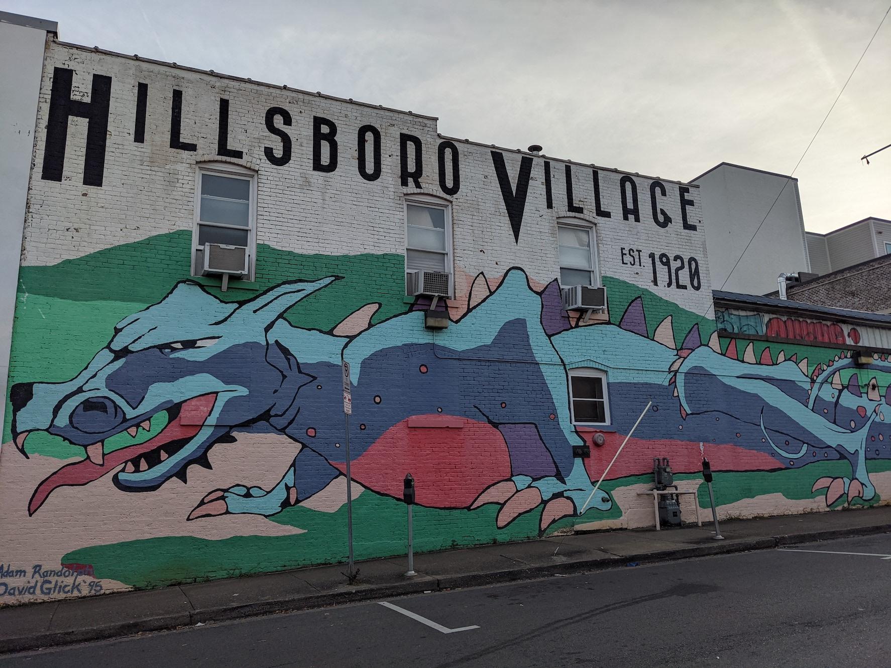 Hillsboro Village dragon mural