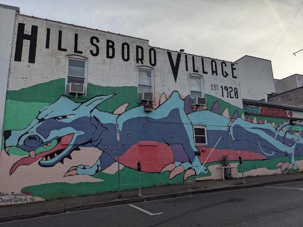 Hillsboro Village dragon mural